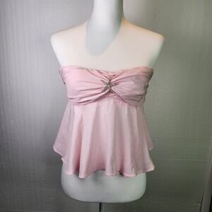 Edikted Pink Starfish Rhinestone Tube Top Smocked Back Mermaidcore Medium